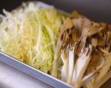 サーモンとキノコのとん平焼き風。作り方2写真