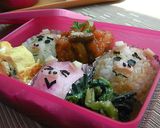 お弁当用!焼き鮭in三匹の子豚おにぎり❤作り方7写真