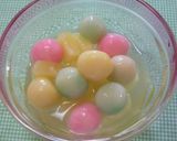 白玉粉でつるんデザート、花飾り作り方6写真