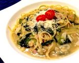ほうれん草と鳥肉のクリームパスタ作り方3写真