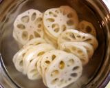 甘辛照り焼き♪れんこんはさみ焼き作り方1写真