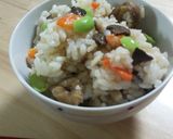 簡単☆具沢山♪甘栗ときのこの炊き込みご飯作り方8写真