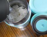 ＜スープジャー活用＞冷えたご飯で作るお粥作り方1写真
