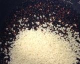お弁当に！黒米のわさび根千切り太巻き作り方1写真