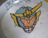 仮面ライダー凱武！ガイムキャラデコケーキ作り方3写真
