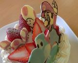 誕生日ケーキ～チョコプレート～マリオ作り方4写真