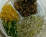 野菜たっぷり唐揚げのチリソース炒め♪作り方1写真