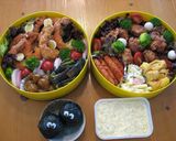 ☆唐揚げエビフライ運動会の可愛いお弁当♡作り方8写真