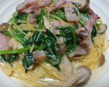 ほうれん草とベーコンのクリームパスタ作り方7写真