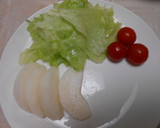 鶏もも肉の照り焼き・梨、レタス添え作り方4写真