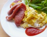 とろりスクランブルエッグ チリソース添え作り方5写真