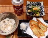 残ったお好み焼き粉で、ちくわの磯辺揚げ作り方4写真
