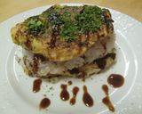 お好み焼き　ごはん　サンド作り方5写真