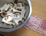 エリンギとベーコンのめんつゆバター炒め作り方1写真