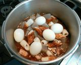 圧力鍋で♪らくらくモツ味噌煮作り方4写真