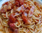自家製ソース💫バジルとトマトのパスタ作り方5写真
