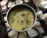 卵とほうれん草のおかゆ作り方4写真