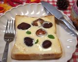 1分で☆カスタードプリン秋トースト作り方3写真