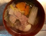 昆布だし☆白菜 豚 里芋 お腹満足スープ作り方5写真