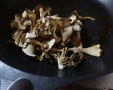舞茸尽くしのパスタ バター醤油風味作り方4写真