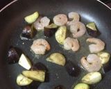 茄子と海老のミートソースパスタ作り方3写真