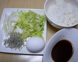 ポン酢でじゃこレタスチャーハン(´▽`)作り方1写真