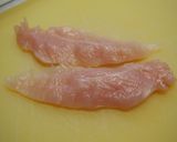 鶏ささみの赤柴漬けチーズ巻きフライ作り方1写真