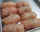 鶏ささみの赤柴漬けチーズ巻きフライ作り方5写真