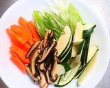 キャベツとズッキーニの中華スパゲッティ作り方1写真