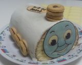 ｽｲｽﾛｰﾙで簡単にﾄｰﾏｽｹｰｷ!!作り方4写真