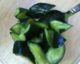 ハサミでしっかり味＊きゅうりの塩胡麻油。作り方2写真