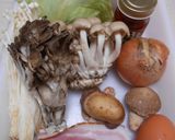 きのこ類、レタス入りバター風味焼き飯作り方1写真