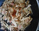 きのこ類、レタス入りバター風味焼き飯作り方6写真