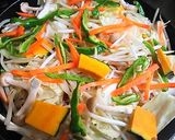 フライパンひとつ☆イカ入り焼売の野菜蒸し作り方13写真