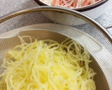 そうめんかぼちゃの胡麻マヨ和え♡作り方4写真