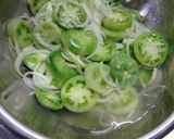 青いトマトのやわらかピクルス作り方3写真