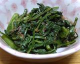 レンジで簡単!春菊の辛子酢和え作り方5写真