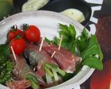 おもてなし料理☆セロリのハム・生ハム巻き作り方4写真