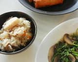秋三昧*きのこと里芋のおこわご飯作り方5写真