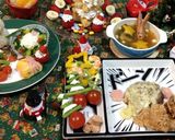 クリスマス　お家で　可愛い　Dinner作り方1写真