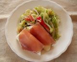 茹でキャベツとかにかまの和え物作り方3写真