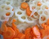 レンジで簡単！お弁当に蓮根と人参の甘酢煮作り方3写真