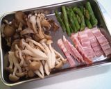 ☆アスパラベーコンきのこのバタぽん炒め☆作り方2写真