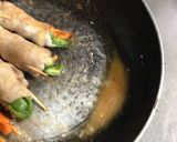 お弁当に❤ピーマンと人参肉巻き照り焼き作り方3写真