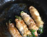 お弁当に❤ピーマンと人参肉巻き照り焼き作り方4写真
