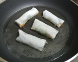 油少なめで簡単納豆春巻きの揚げ焼き！作り方5写真