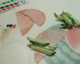 花束みたいなハム巻きキュウリ✿作り方4写真
