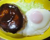 ハンバーグ＆目玉焼きでロコモコ風♪作り方7写真