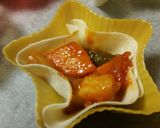 餃子の皮でカップピザ☆作り方4写真