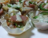 餃子の皮でカップピザ☆作り方7写真